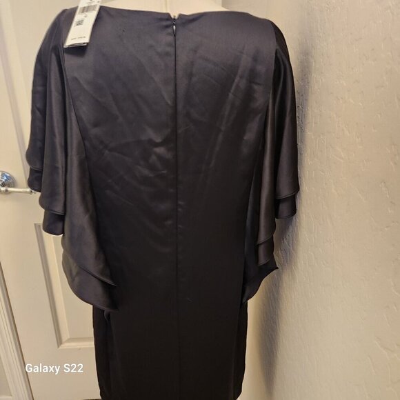 Ralph Lauren Black Silk Feel Midi Dress. Host Pick. Size 12 - Picture 6 of 9